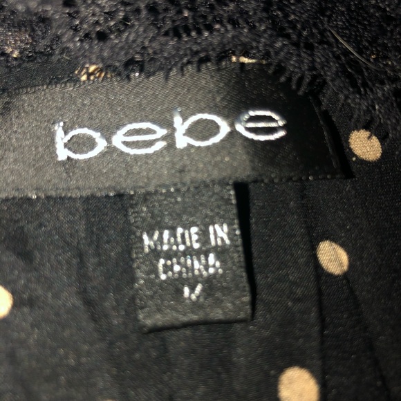 Bebe polka dot silk wrap blouse - Picture 4 of 5